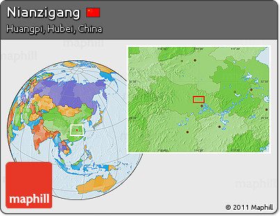 Political Location Map of Nianzigang