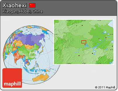 Political Location Map of Xiaohexi