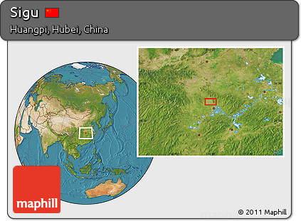Satellite Location Map of Sigu