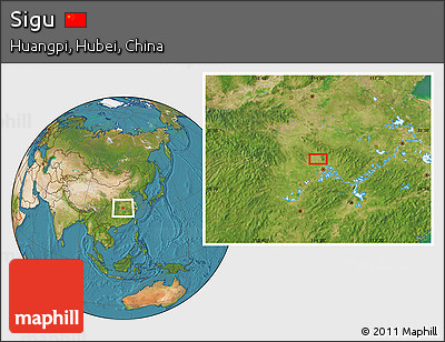Satellite Location Map of Sigu