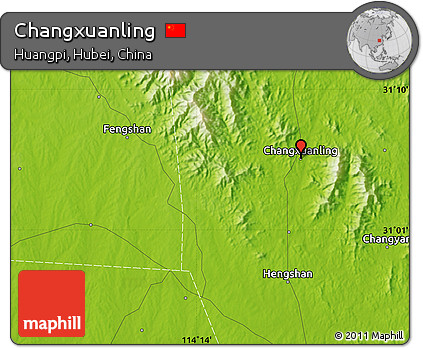 Physical Map of Changxuanling