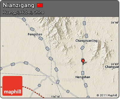 Shaded Relief Map of Nianzigang