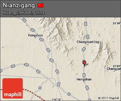 Shaded Relief Map of Nianzigang