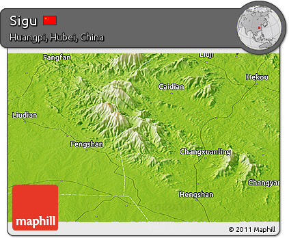 Physical Panoramic Map of Sigu