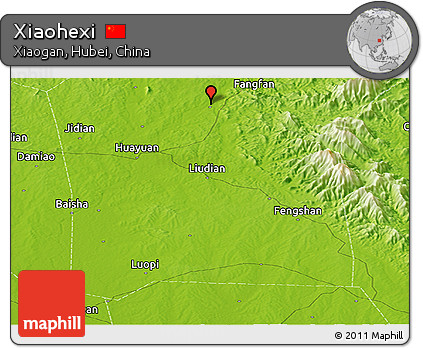 Physical Panoramic Map of Xiaohexi