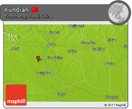 Physical Panoramic Map of Xundian