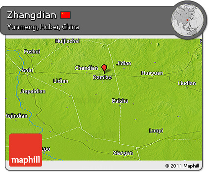 Physical Panoramic Map of Zhangdian