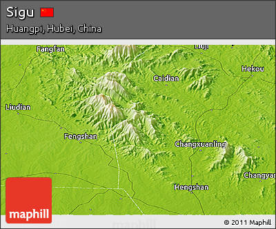 Physical Panoramic Map of Sigu
