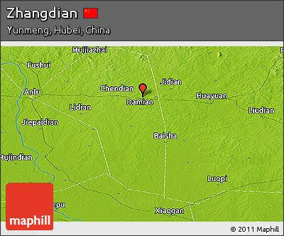 Physical Panoramic Map of Zhangdian