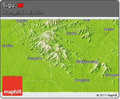 Physical Panoramic Map of Sigu