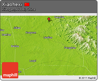 Physical Panoramic Map of Xiaohexi