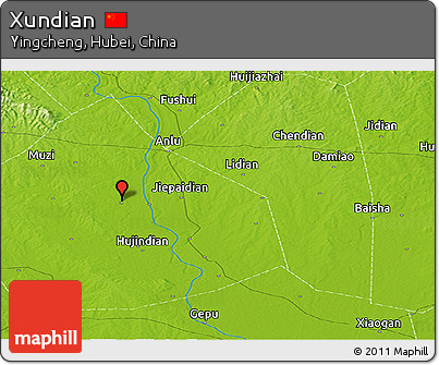 Physical Panoramic Map of Xundian