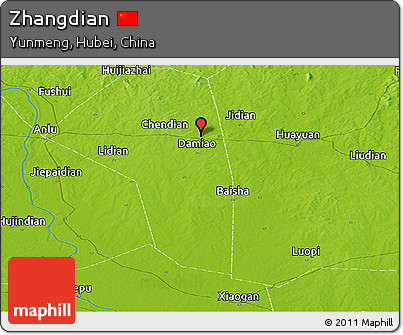 Physical Panoramic Map of Zhangdian