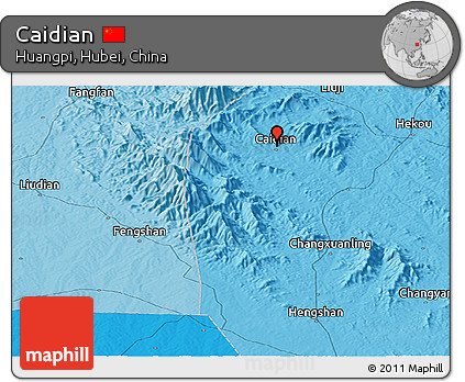 Political Panoramic Map of Caidian