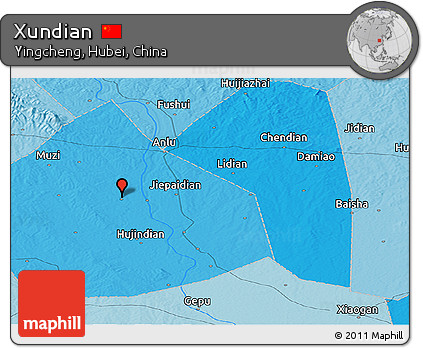 Political Panoramic Map of Xundian