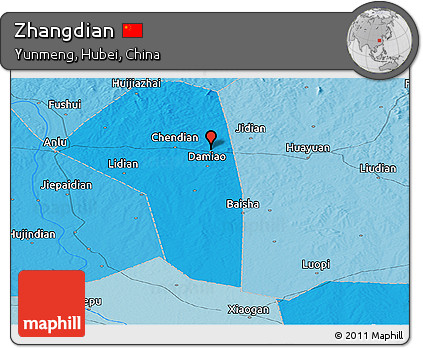 Political Panoramic Map of Zhangdian