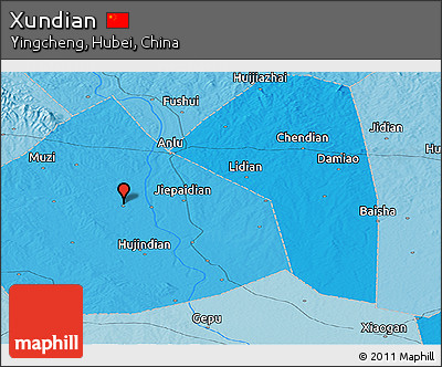 Political Panoramic Map of Xundian