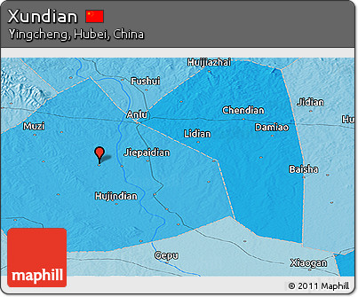 Political Panoramic Map of Xundian