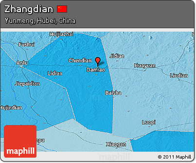 Political Panoramic Map of Zhangdian