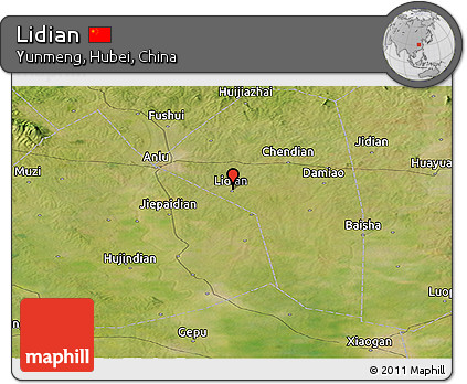 Satellite Panoramic Map of Lidian