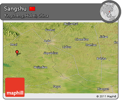 Satellite Panoramic Map of Sangshu