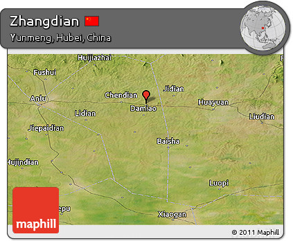 Satellite Panoramic Map of Zhangdian