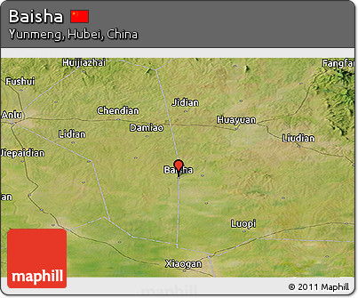 Satellite Panoramic Map of Baisha