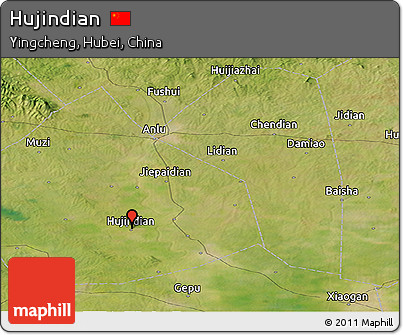 Satellite Panoramic Map of Hujindian