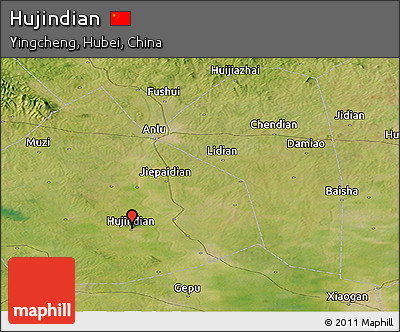 Satellite Panoramic Map of Hujindian