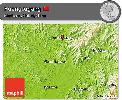 Physical 3D Map of Huangtugang