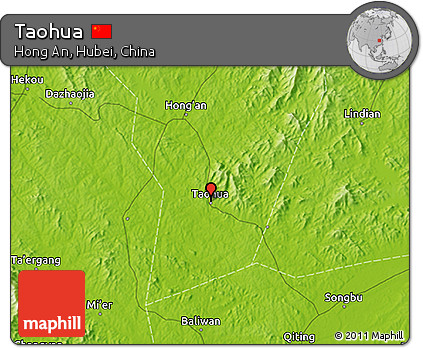 Physical 3D Map of Taohua
