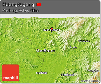 Physical 3D Map of Huangtugang