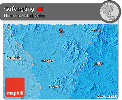 Political 3D Map of Gufengling