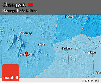 Political 3D Map of Changyan