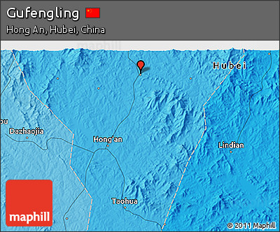 Political 3D Map of Gufengling