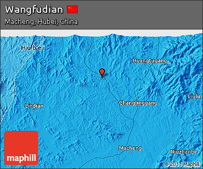 Political 3D Map of Wangfudian