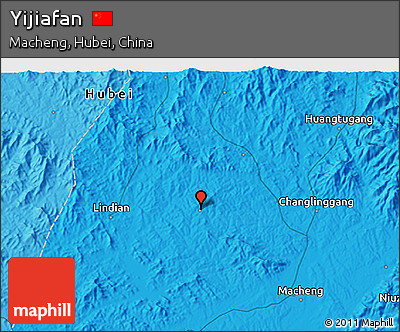 Political 3D Map of Yijiafan