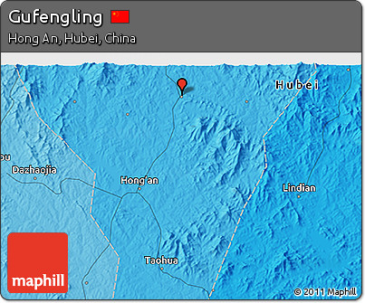 Political 3D Map of Gufengling