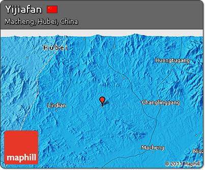Political 3D Map of Yijiafan
