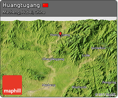 Satellite 3D Map of Huangtugang