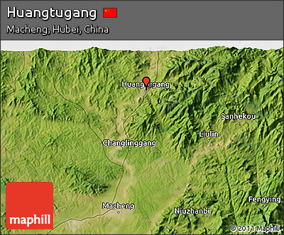 Satellite 3D Map of Huangtugang