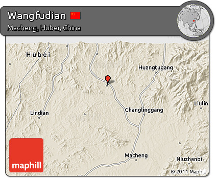 Shaded Relief 3D Map of Wangfudian