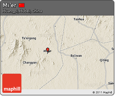 Shaded Relief 3D Map of Mi'er
