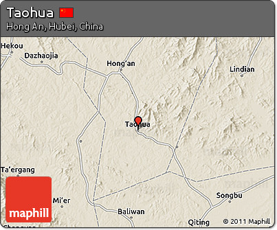 Shaded Relief 3D Map of Taohua