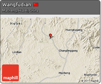 Shaded Relief 3D Map of Wangfudian