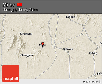 Shaded Relief 3D Map of Mi'er
