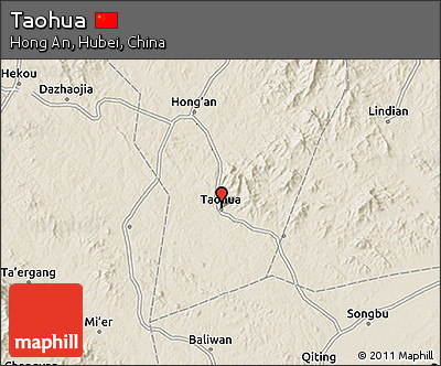Shaded Relief 3D Map of Taohua