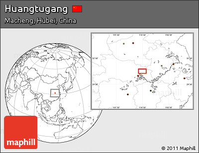 Blank Location Map of Huangtugang