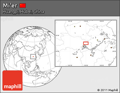 Blank Location Map of Mi'er