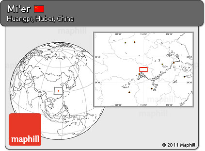 Blank Location Map of Mi'er